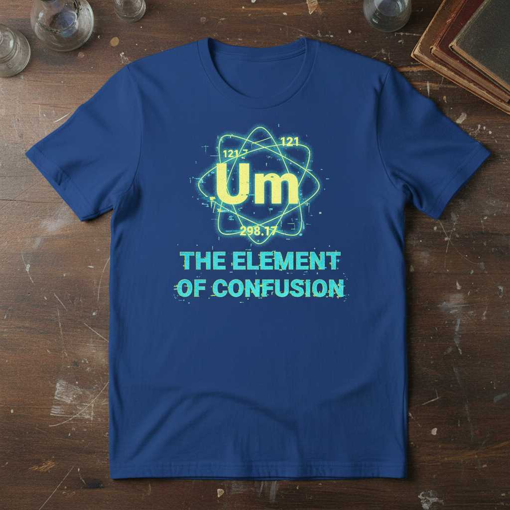 Um The Element Of Confusion Distressed T-Shirt, Funny Chemistry Tee Merch