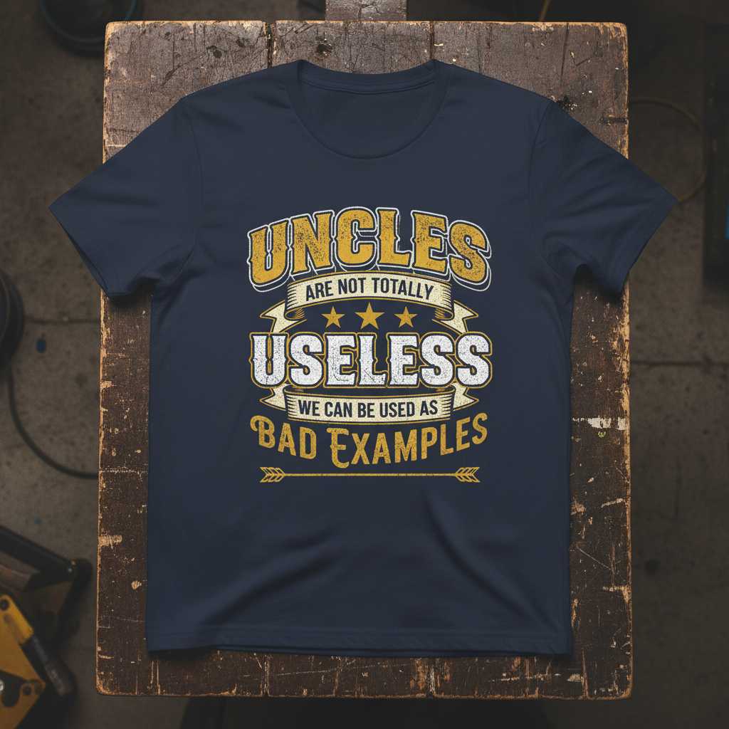 Uncles Are Not Totally Useless We Can Be Used As Bad Examples Retro T-Shirt Funny Tee Gear