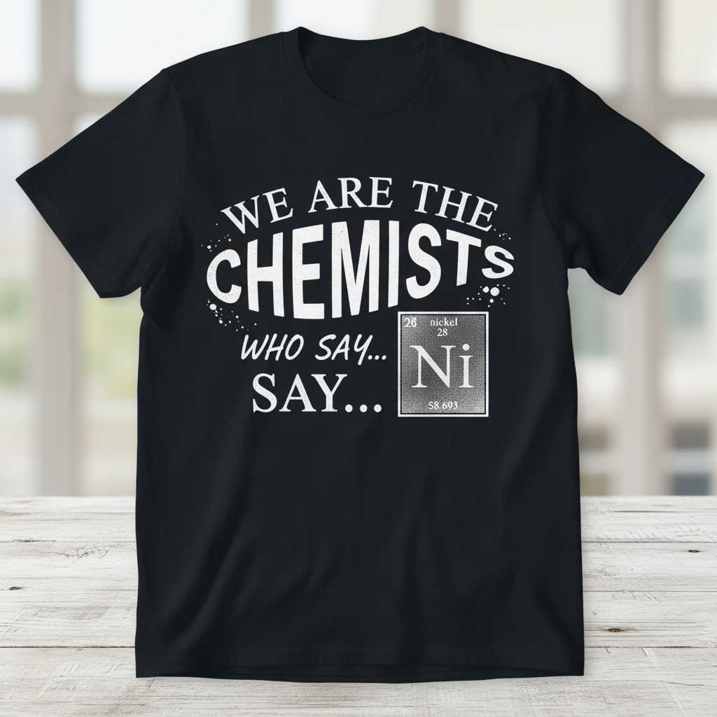 We Are The Chemists Who Say Say Ni Distressed T-Shirt, Funny Science Tee