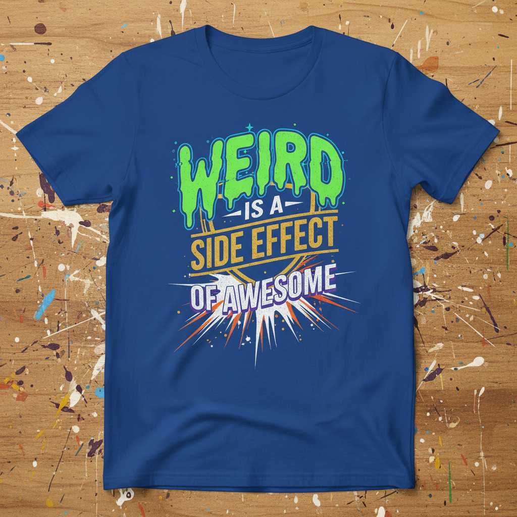 Weird Is A Side Effect Of Awesome Comic T-Shirt, Funny Graphic Tee Idea