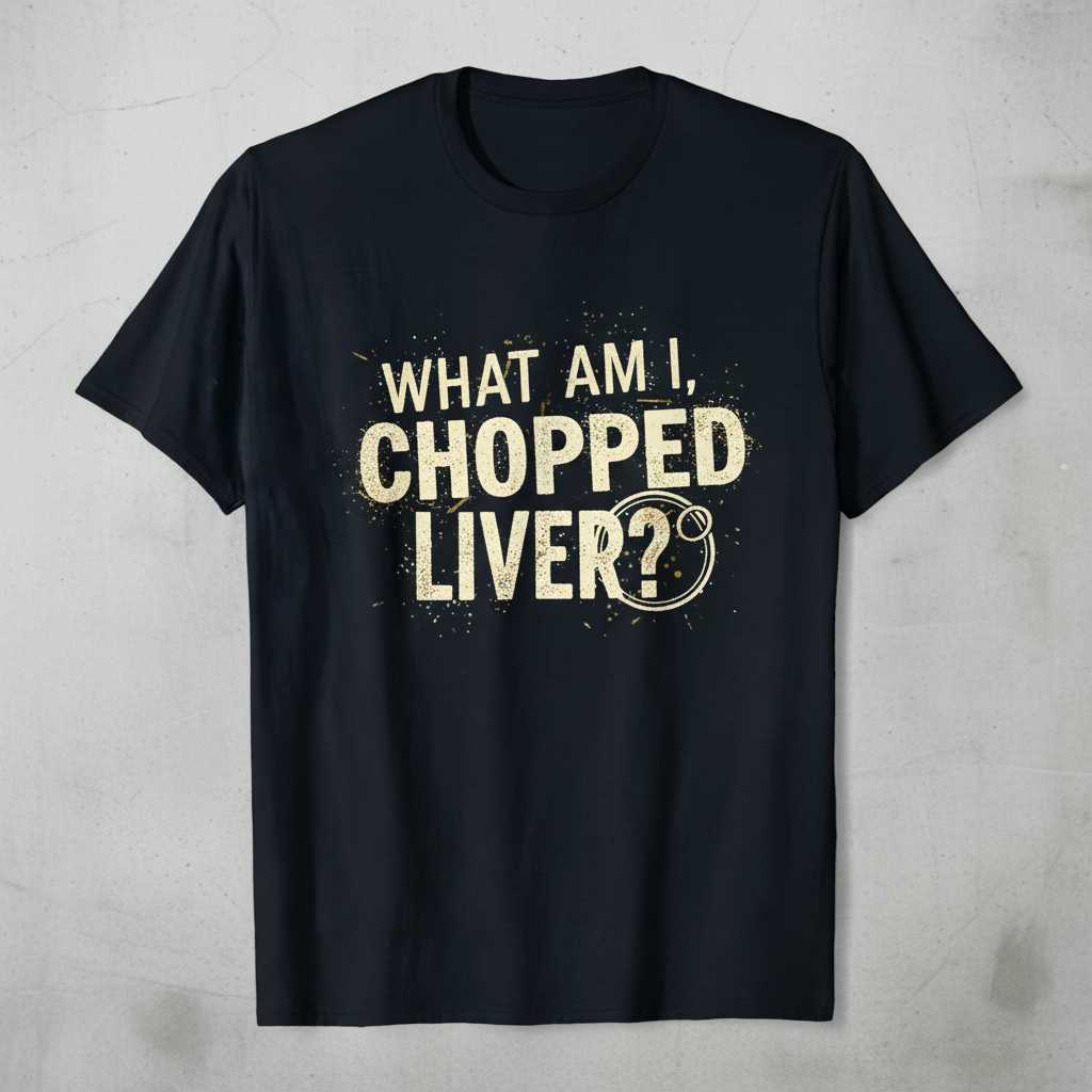 What Am I, Chopped Liver- Distressed Funny Graphic T-Shirt Novelty Tee