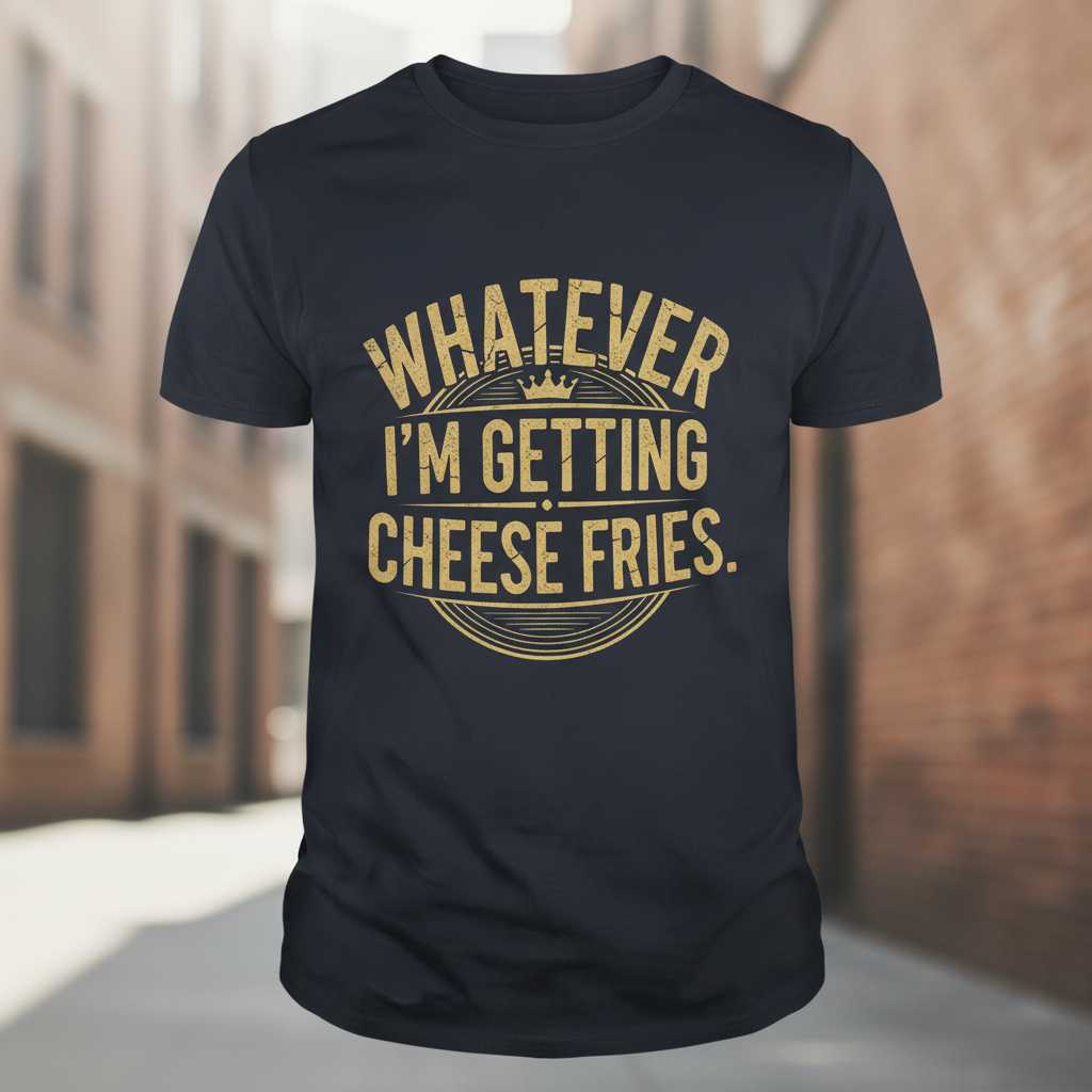 Whatever Im Getting Cheese Fries Vintage Distressed T-Shirt, Funny Tee Top