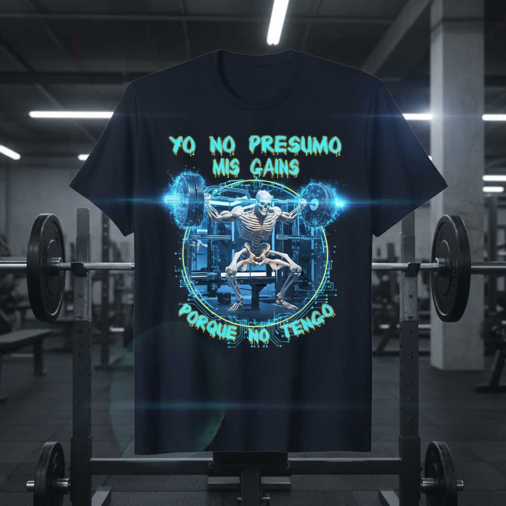 Yo No Presumo Mis Gains Porque No Tengo Graphic T-Shirt, Funny Gym Tee Merch