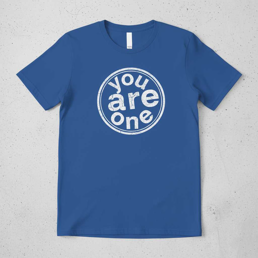 You Are One Distressed Vintage T-Shirt, Graphic Spiritual Novelty Tee Idea