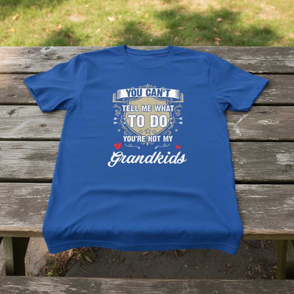 You Cant Tell Me What To Do Youre Not My Grandkids Vintage T-Shirt Funny Tee Idea