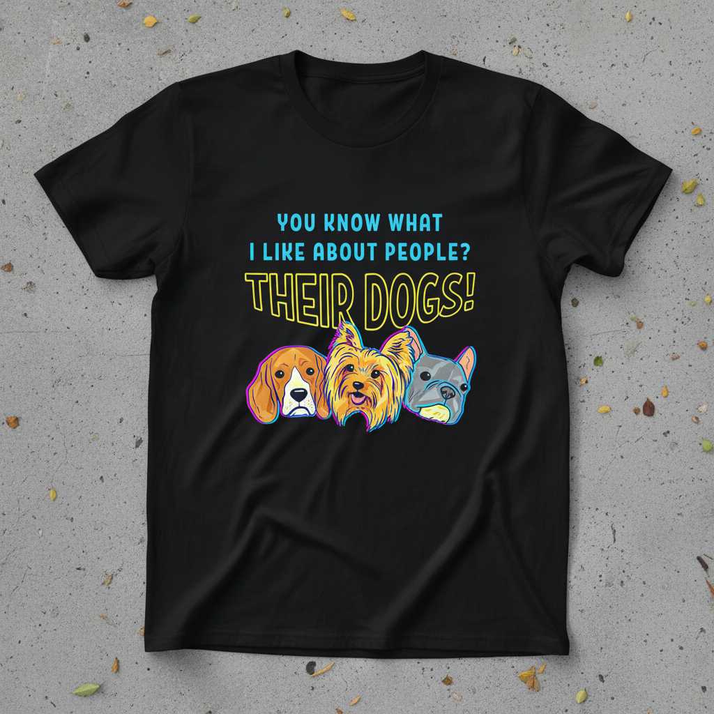 You Know What I Like About People- Their Dogs! Funny T-Shirt Tee Gear