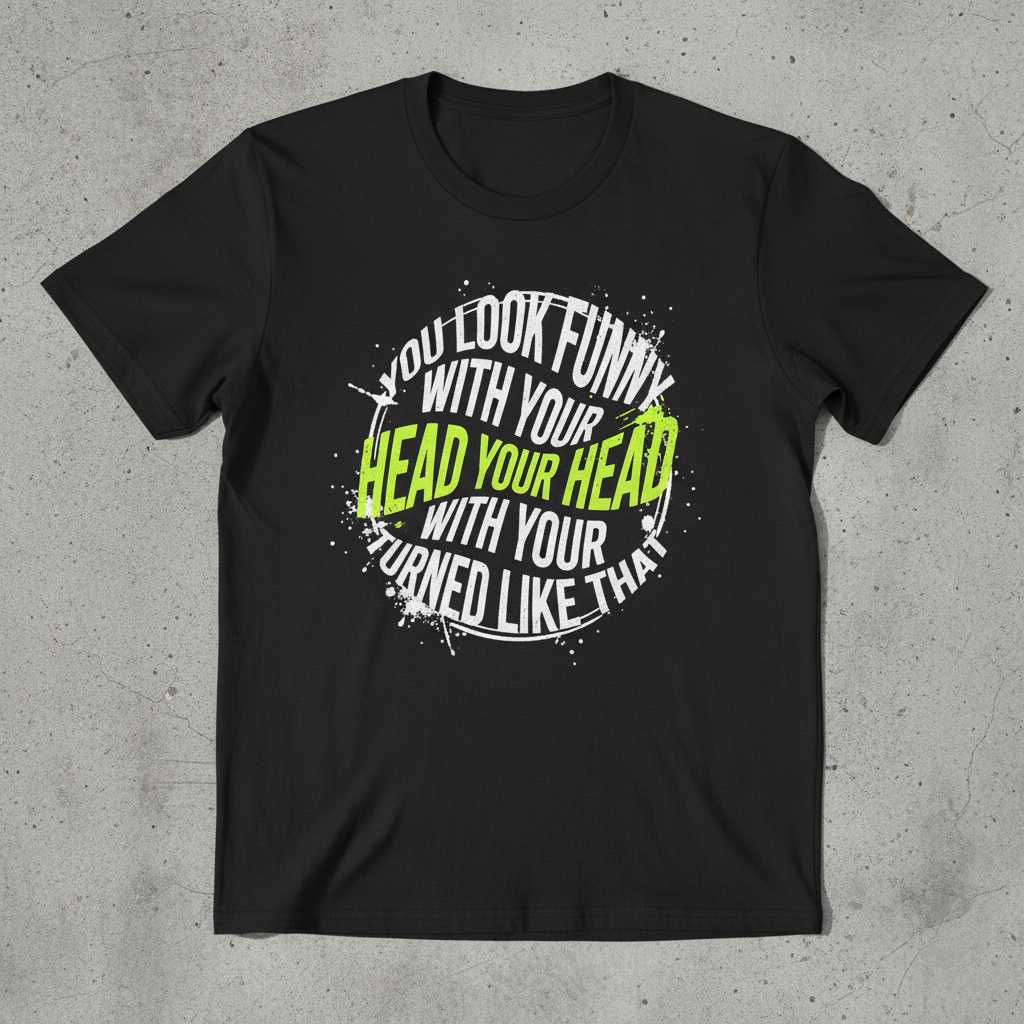 You Look Funny With Your Head Turned Like That Distressed T-Shirt Novelty Tee