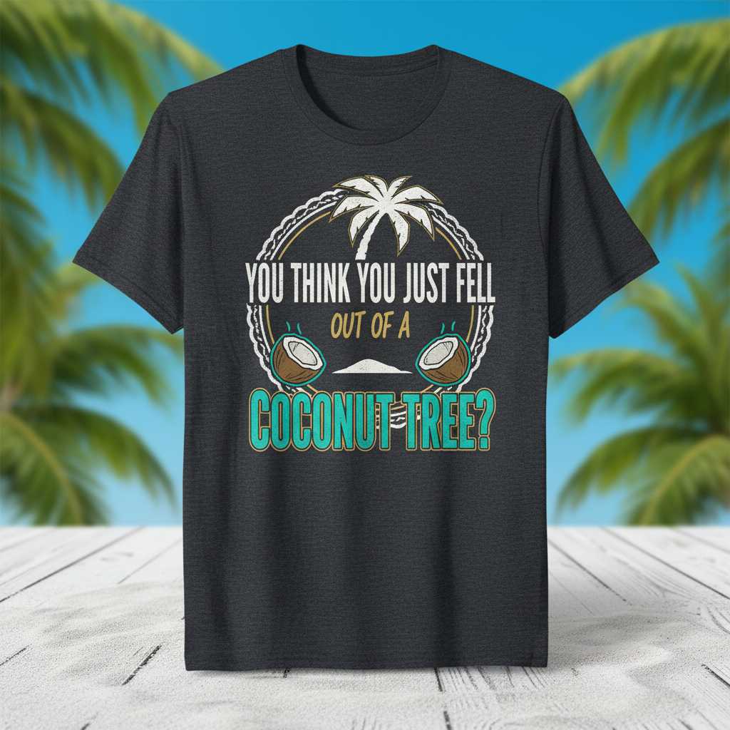 You Think You Just Fell Out Of A Coconut Tree- Retro T-Shirt, Funny Graphic Tee
