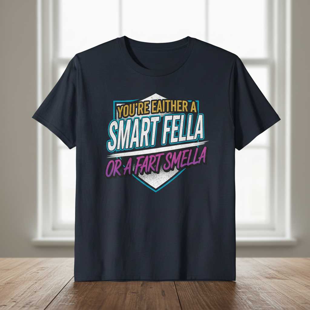 Youre Eaither A Smart Fella Or A Fart Smella Retro T-Shirt, Funny Tee