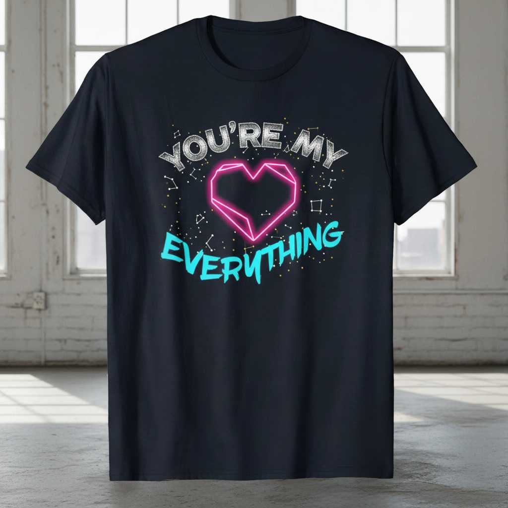 Youre My Everything Retro Graphic T-Shirt, Cute Matching Couples Tee Top