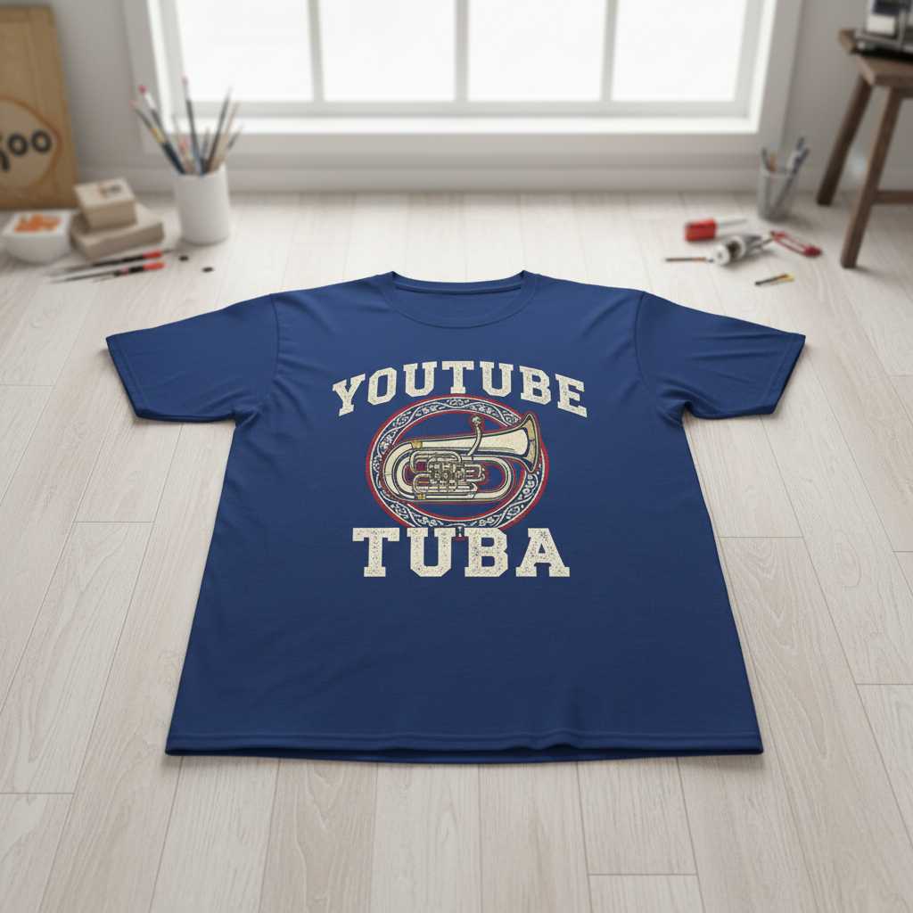 Youtube Tuba Vintage T-Shirt, Novelty Musician Tee Player Gear Idea
